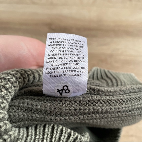 Caslon sweater keyhole back neck tie 100% cotton rib knit pullover - Picture 6 of 6